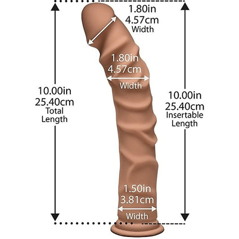 The D Ragin D Caramel 10 Inch by Doc Johnson