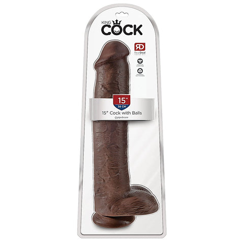 King Cock 15 Inch Realistic Dong with Balls
