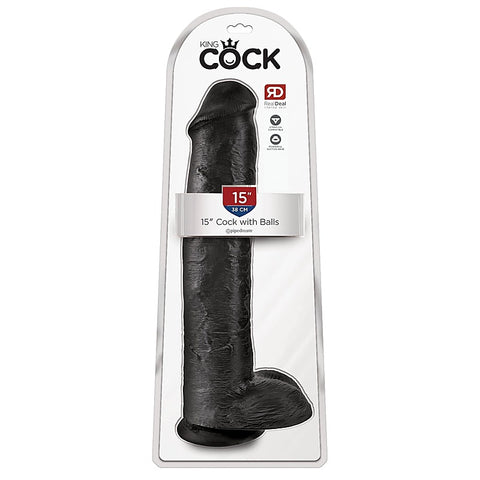 King Cock 15 Inch Realistic Dong with Balls