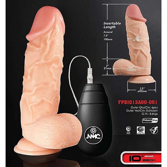 10 Inch Vibrating Short Tipped Dong by NANMA Corporation
