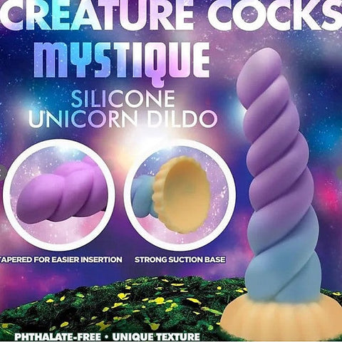 Mystique Silicone Unicorn Dildo by XR Brands
