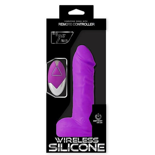 Wireless Silicone 7" Penis Shaped Vibrator