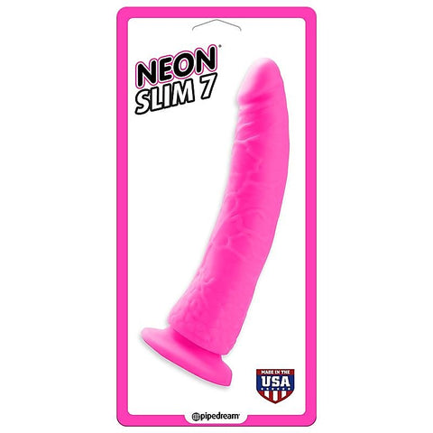 Neon Slim 7 Tapered Tip Realistic Dildo by Pipedream