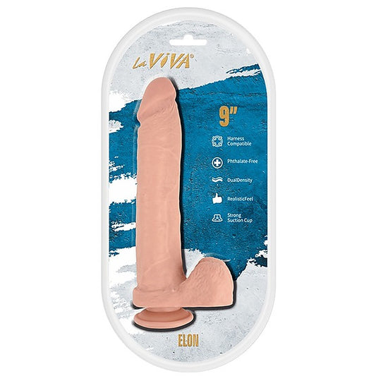 Elon 9 Inches Harness Compatible Dildo by La Viva