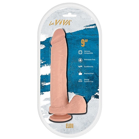 Elon 9 Inches Harness Compatible Dildo by La Viva