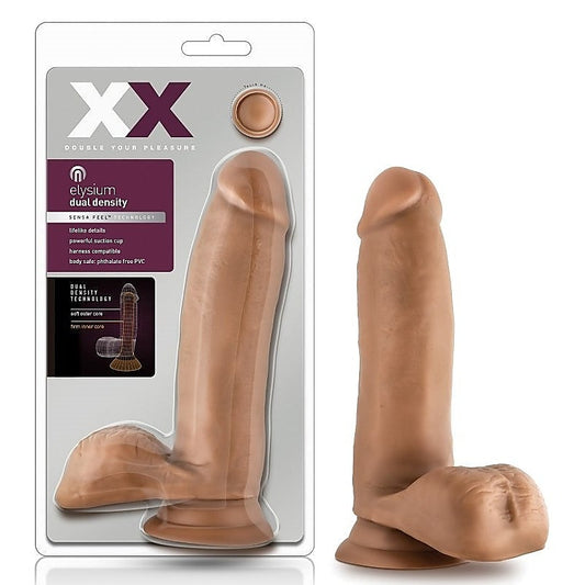 XX Elysium Mocha Suction Cup Dildo by Blush Novelties