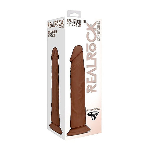 Realrock Skin Dildo Brown by Shots Toys