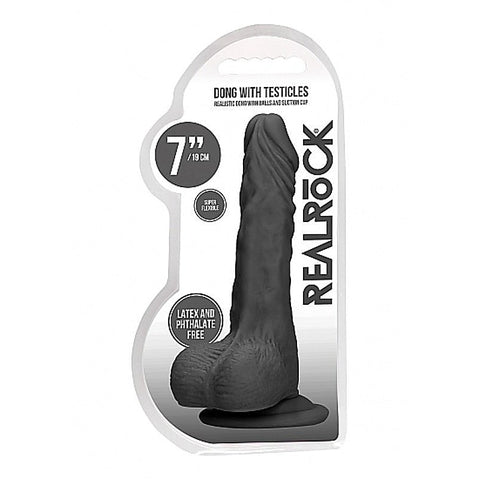 Realrock Skin Dong with Testicles 7 inch by Shots Toys