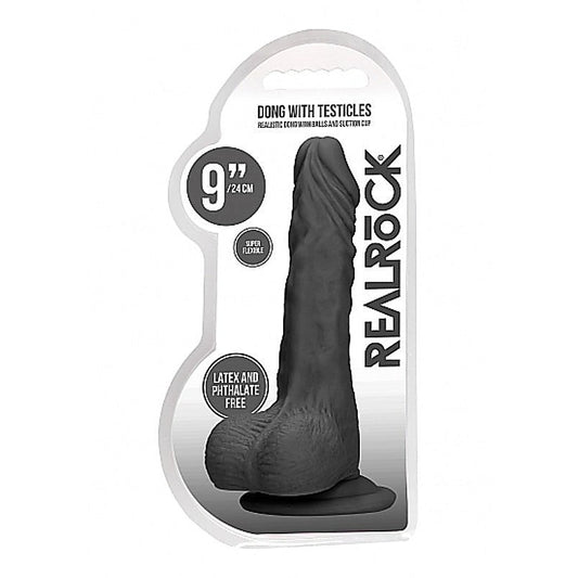 Realrock Skin Dong with Testicles 9 inch by Shots Toys