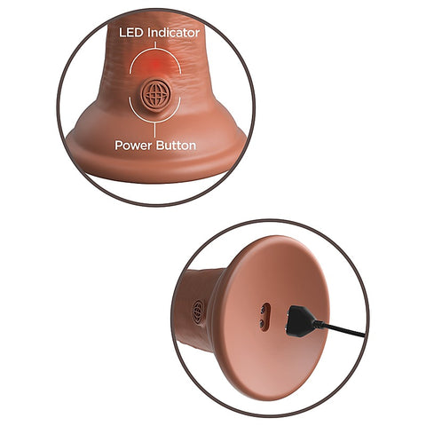King Cock Elite Vibrating Dual Density Silicone Cock
