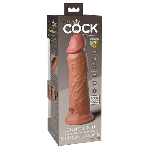 King Cock Elite Vibrating Dual Density Silicone Cock