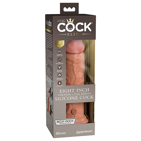 King Cock Elite Vibrating Dual Density Silicone Cock