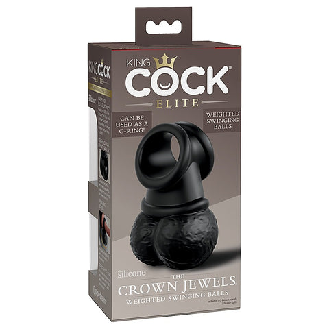 King Cock Elite The Crown Jewels Weighted Silicone Balls