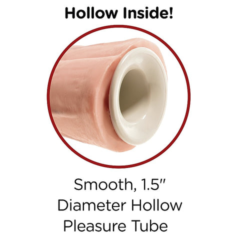 King Cock 11 Inch Two Cocks One Hole Hollow Strap-on System