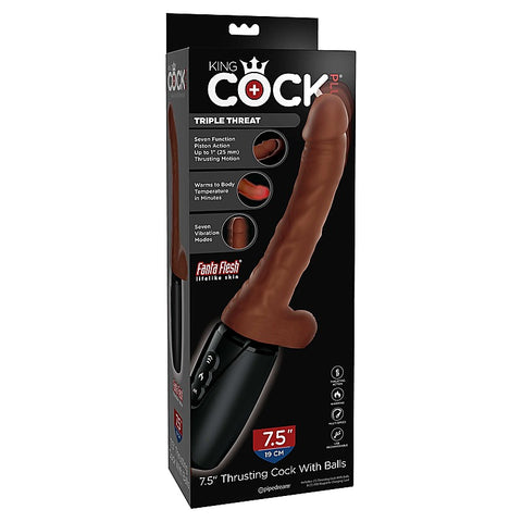 King Cock Plus 7.5 Inch Thrusting Cock with Balls