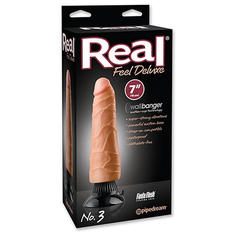 Real Feel Deluxe No. 3 Vibrating Dildo by Pipedream Products