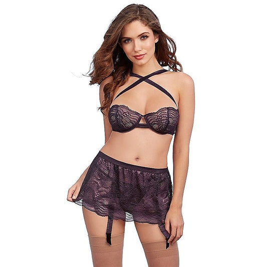 Stretch Lace 3-Piece Intimacy Ensemble