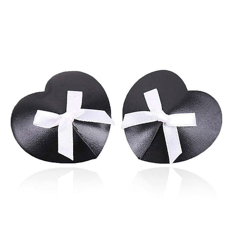 Black Heart White Box Nipple Pasties by Ella Bidoe