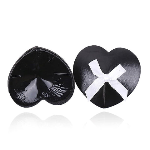 Black Heart White Box Nipple Pasties by Ella Bidoe