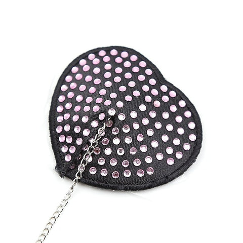 Encrusted Heart Shaped Nipple Pasties by Ella Bidoe