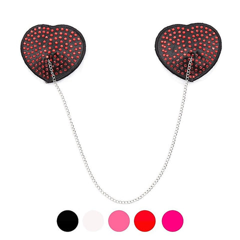 Encrusted Heart Shaped Nipple Pasties by Ella Bidoe