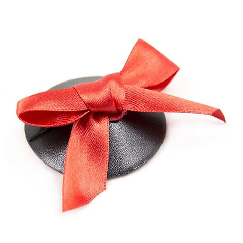 Lather Nipple Pasties With Bow by Ella Bidoe