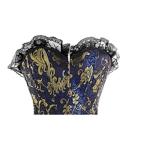 Burlesque Bustier with Lace Trim by Ella Bidoe