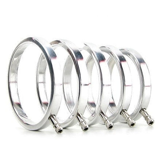 Electro Metal Cock Rings Set of 5 by Electrastim