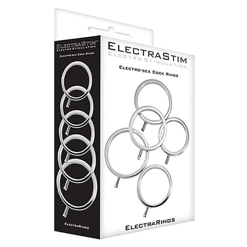 Electro Metal Cock Rings Set of 5 by Electrastim