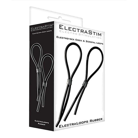 Rubber Adjustable Cock and Scrotal Loops by Electrastim
