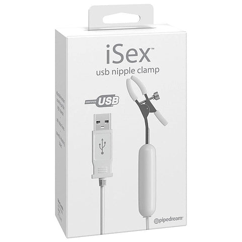 iSex USB Rechargeable Vibrating Nipple Clamp by Pipedream