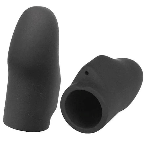 Silicone Noir Explorer Finger Sleeves by Electrastim
