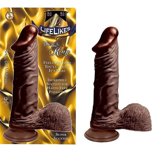 Black King Realistic 8 Inch Cock With Balls by Nasstoys