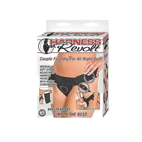 Revolt Velvet Strap-On Harness by Nasstoys