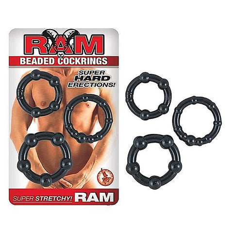 RAM Beaded Stretchy Cockrings by Nasstoys