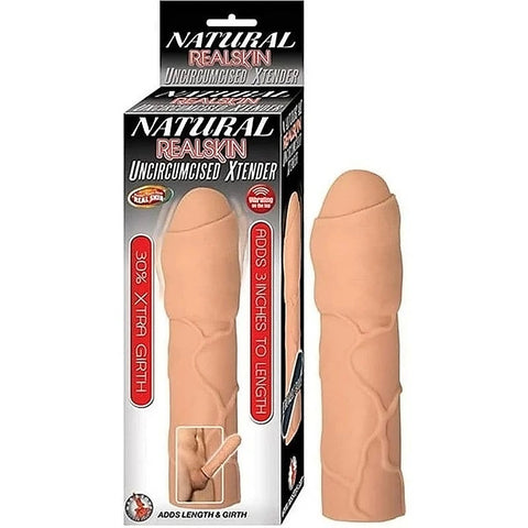 Natural Realskin Uncircumcised Penis Sleeve by Nasstoys