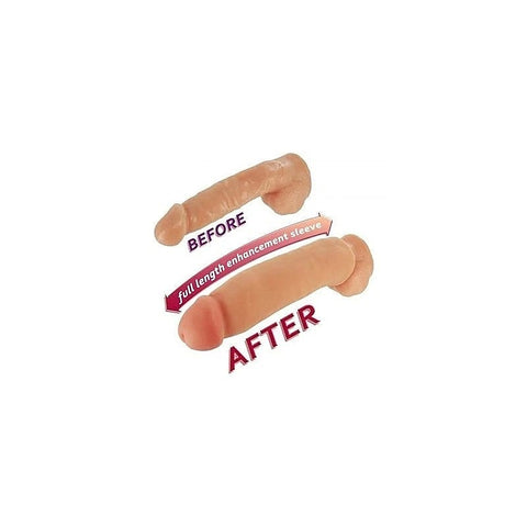 NATURAL REALSKIN 3" Vibrating Penis Extender Sleeve