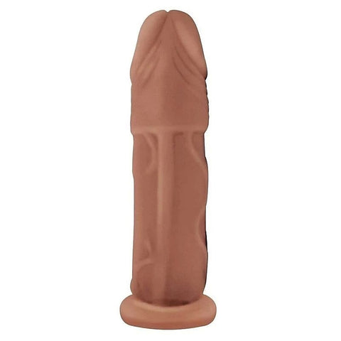 NATURAL REALSKIN Spiked Vibrating Penis Extender by Nasstoys