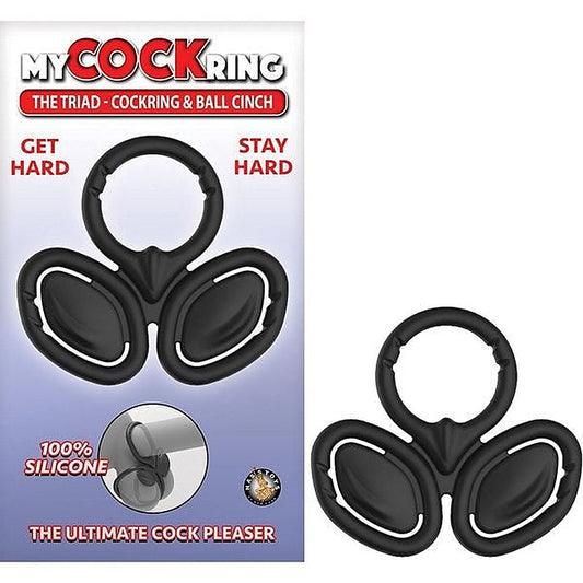 The Triad Cockring and Ball Cinch by Nasstoys