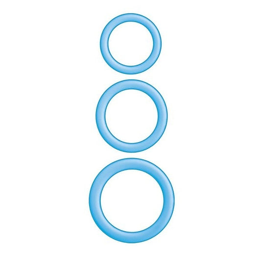ENHANCER Glow Silicone Cock Ring Set by Nasstoys