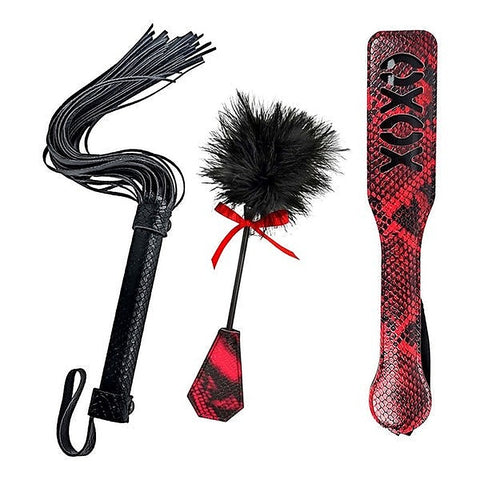 LOVERS KITS Bondage Whip, Tickler, and Paddle by Nasstoys