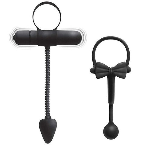 ENHANCER Cockring & Stretchy Butt Plug Set by Nasstoys