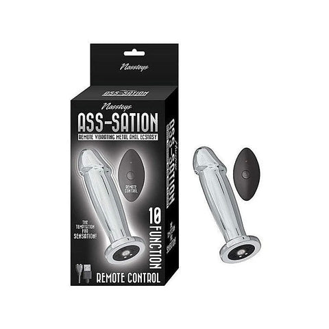 Ecstasy Remote Control Vibrating Metal Anal Plug by Nasstoys