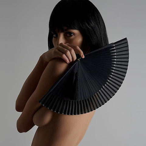 Luxurious Bamboo & Silk Erotic Hand Fan by Maison Close
