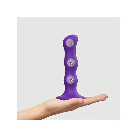 Silicone Dildo Plug with Rotating Geisha Balls