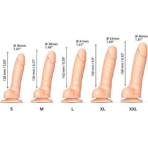 Sliding Skin Realistic Dildo - Flesh by Strap-On-Me