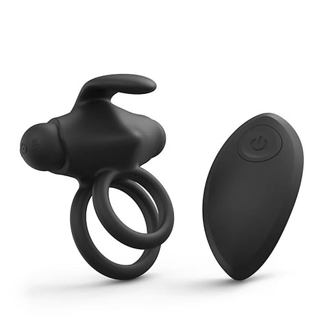Dual-Cock Ring Remote Vibrator with Clit Stimulation