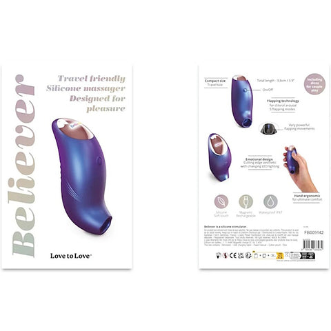 Believer Ergonomic Flapping Pleasure Device by Love To Love