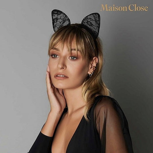 Le Félin Whimsical Lace Headband by Maison Close