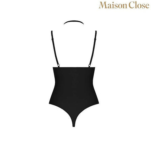 Black Bodysuit Thong With Naked Breast by Maison Close